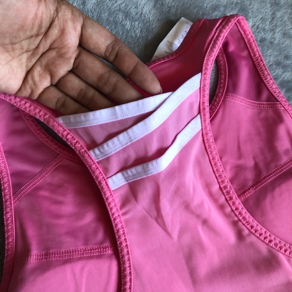 FABLETICS Trinity High Impact Sports Bra in Pink Rouge - Picture 5 of 11